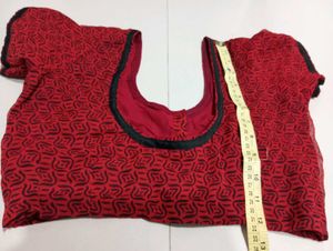 Red Patterned Blouse
