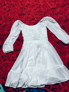 White Flowy Mini Dress