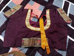 Saree With Stiched Blouse