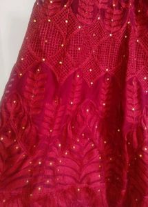 Maroon Embroidered Anarkali Dress