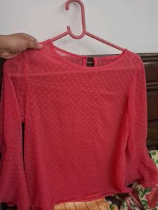 Coral Bell Sleeve Blouse