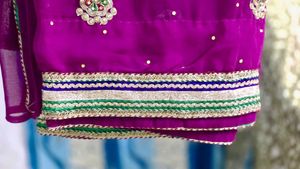 Gotta Patti Silk Saree With Readymade Blouse