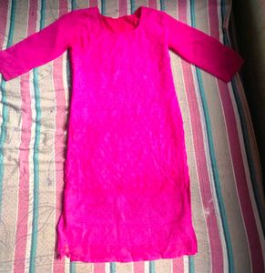 Elegant Pink Embroidered Kurta
