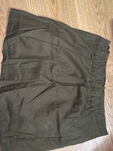 Olive Green Cargo Skirt