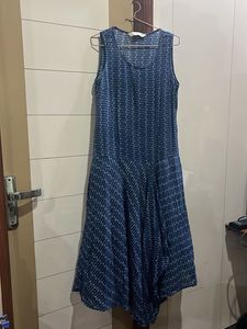 Ritu Kumar Cotton Blue Printed Dress