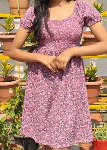 Floral Smocked Mini Dress