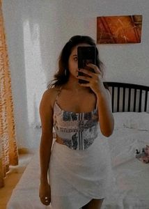 Paisley Print Crop Top Backless