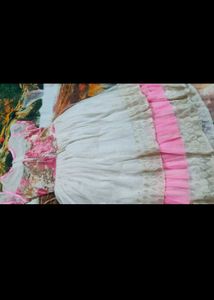 Girls&#39; White &amp; Pink Dress