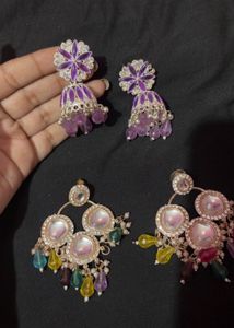 2 Peace Jhumka Set