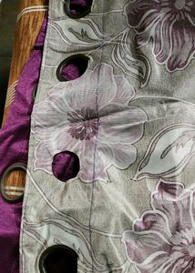 Purple Floral Curtains (Set of 2)