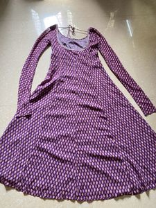 💕Purple Print Anarkali Kurta type Dress💕