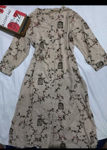 Elegant Beige Printed Kurta