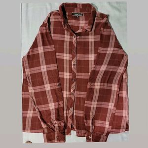 Roadster Women Red Check Shirt