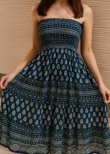 Blue💙 Ethnic Printed Dress👗
