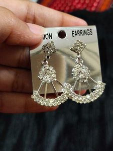 Sparkling Silver Earrings