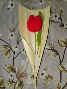 Red Crochet Tulip