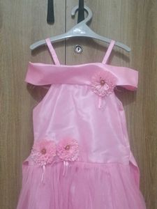 Pink Flower Girl Dress