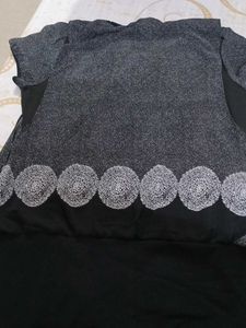 Sparkly Gray &amp; Black Mini Dress