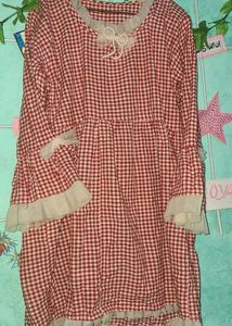 Red & White Checkered Dress