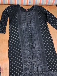 Elegant Black Printed Kurti