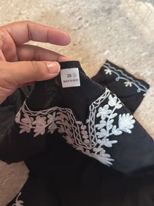 Price Drop Girls Black Kurti