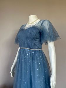 Blue Star Sequined Gown