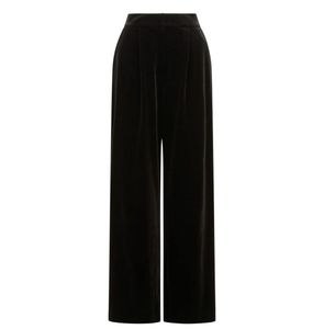 Black Velvet Wide Leg Pants