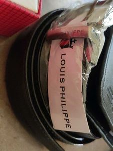 Louis Philippe Men's Wallet + Belt Combo