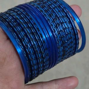 Vintage Blue Sparkle Bangles