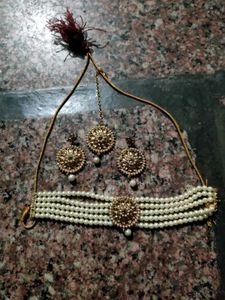 Pearl &amp; Gold Jewelry Set