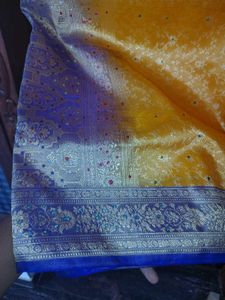 New Saree With Blouse Material 🌼