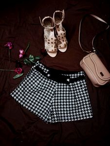 Black N White Shorts