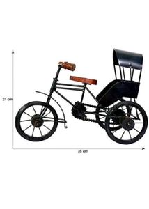 Antique Wood &amp; Wrought  Iron Mini Cycle Rickshaw