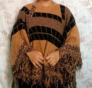 Boho Fringe Poncho