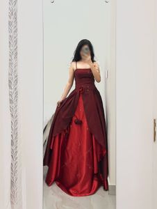 Elegant Burgundy Formal BallGown & A line dress
