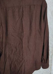 Brown Corduroy Long Sleeve Shirt