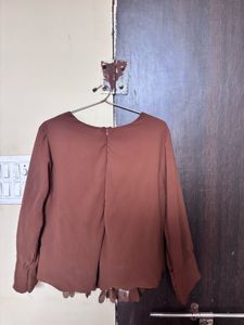 Brown Long Sleeve Top