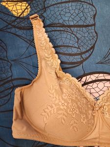 Lace Detail Beige Bra