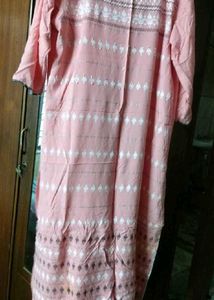 Peach Embroidered Kurta and Pant sets.