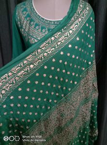 Emerald Green Printed Kurti With Dupatta 💚