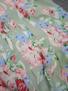 Flower Print Emroied Color Dress