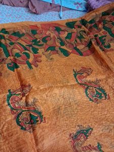 Colorful tussher silk saree