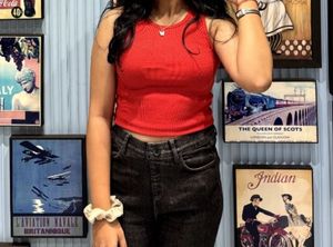 Cutesy red tank top