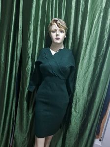 Elegant Green Sweater Dress