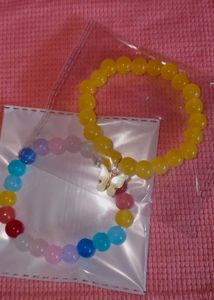 Butterfly Charm Beaded Bracelet Set