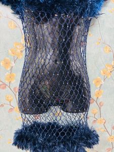 Vintage Fishnet Fur Dress