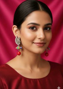 Peacock Jhumka Earrings