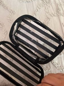 Striped Clear Pouch