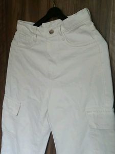 White Cargo Pants