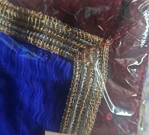 Royal Blue Embroidered Saree